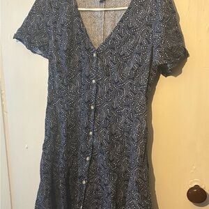 Universal Thread Navy Patterned Midi Dress